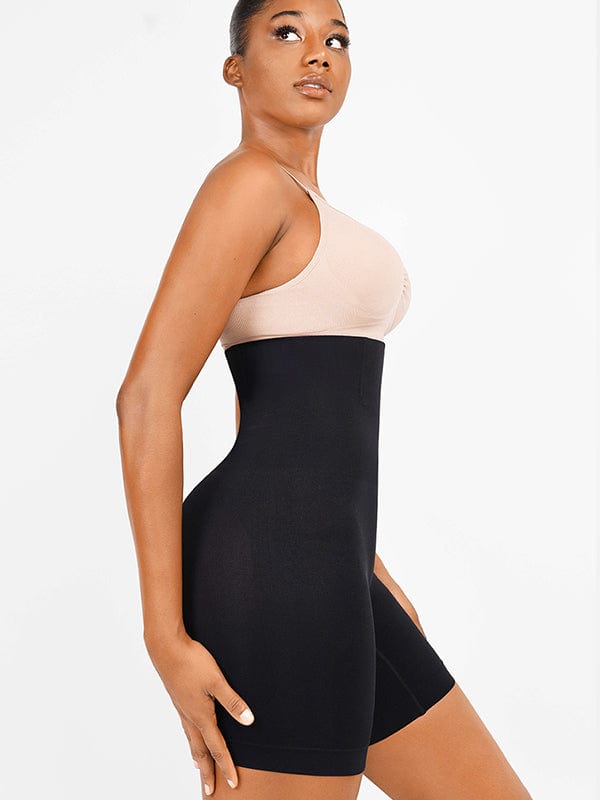 Women's Shapewear Shorts – Seamless Double-Layer Tummy Panel with 4 Steel Bones