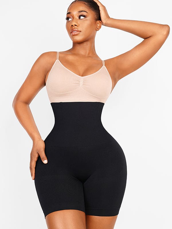 Women's Shapewear Shorts – Seamless Double-Layer Tummy Panel with 4 Steel Bones
