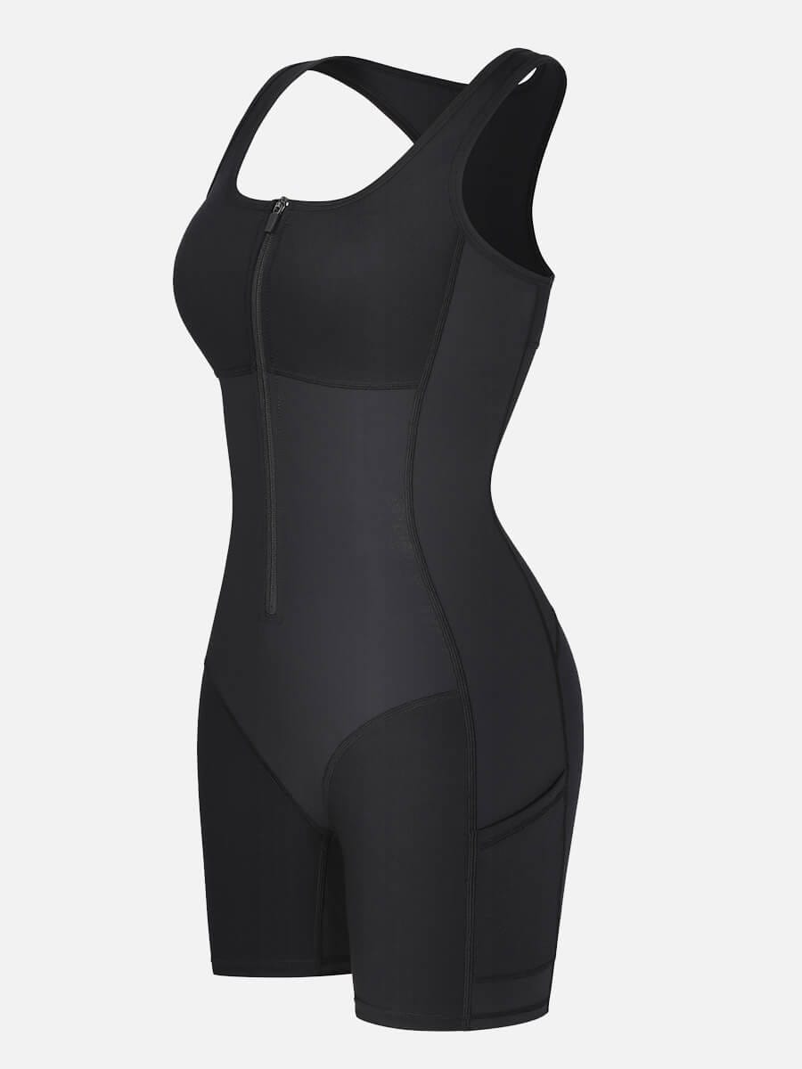 Women's Bodyshaper – Stretch Athletic Sauna Design with Pockets Shapewear