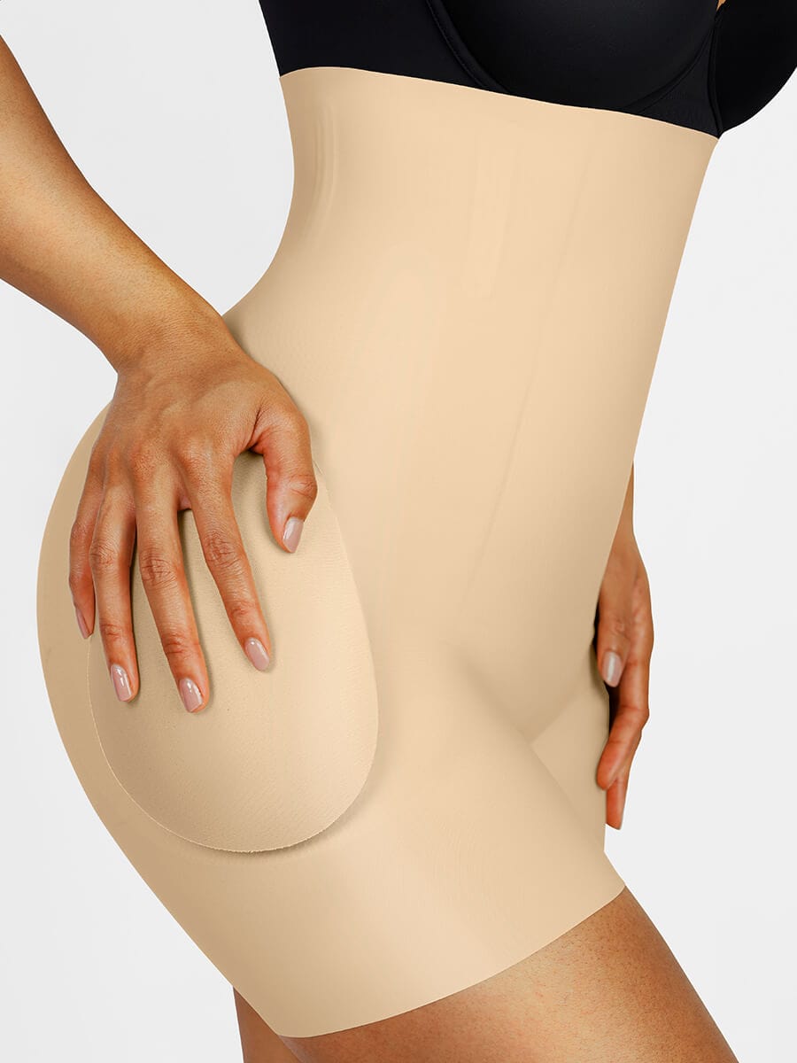 Women's Butt-Lifting Shorts – High-Waisted Air Slim with Removable Hip Pads