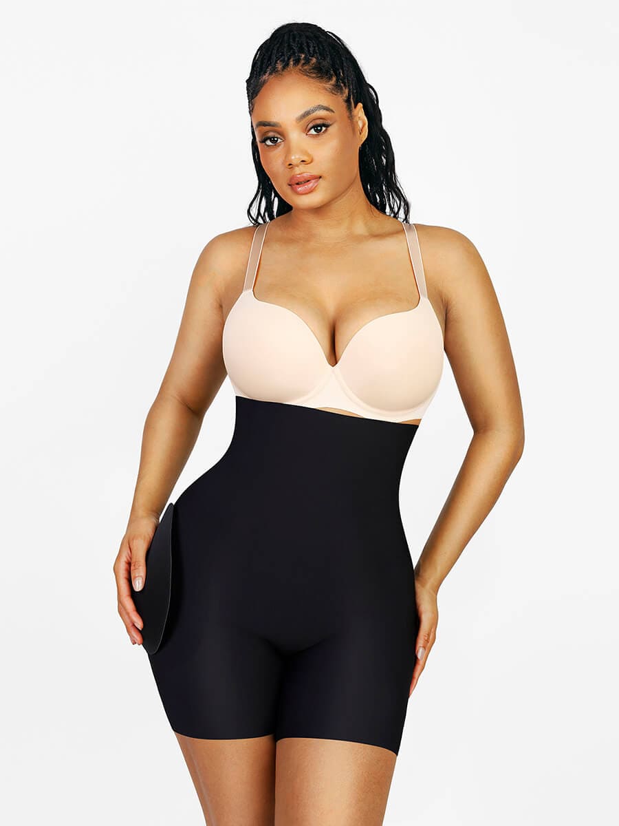 Women's Butt-Lifting Shorts – High-Waisted Air Slim with Removable Hip Pads