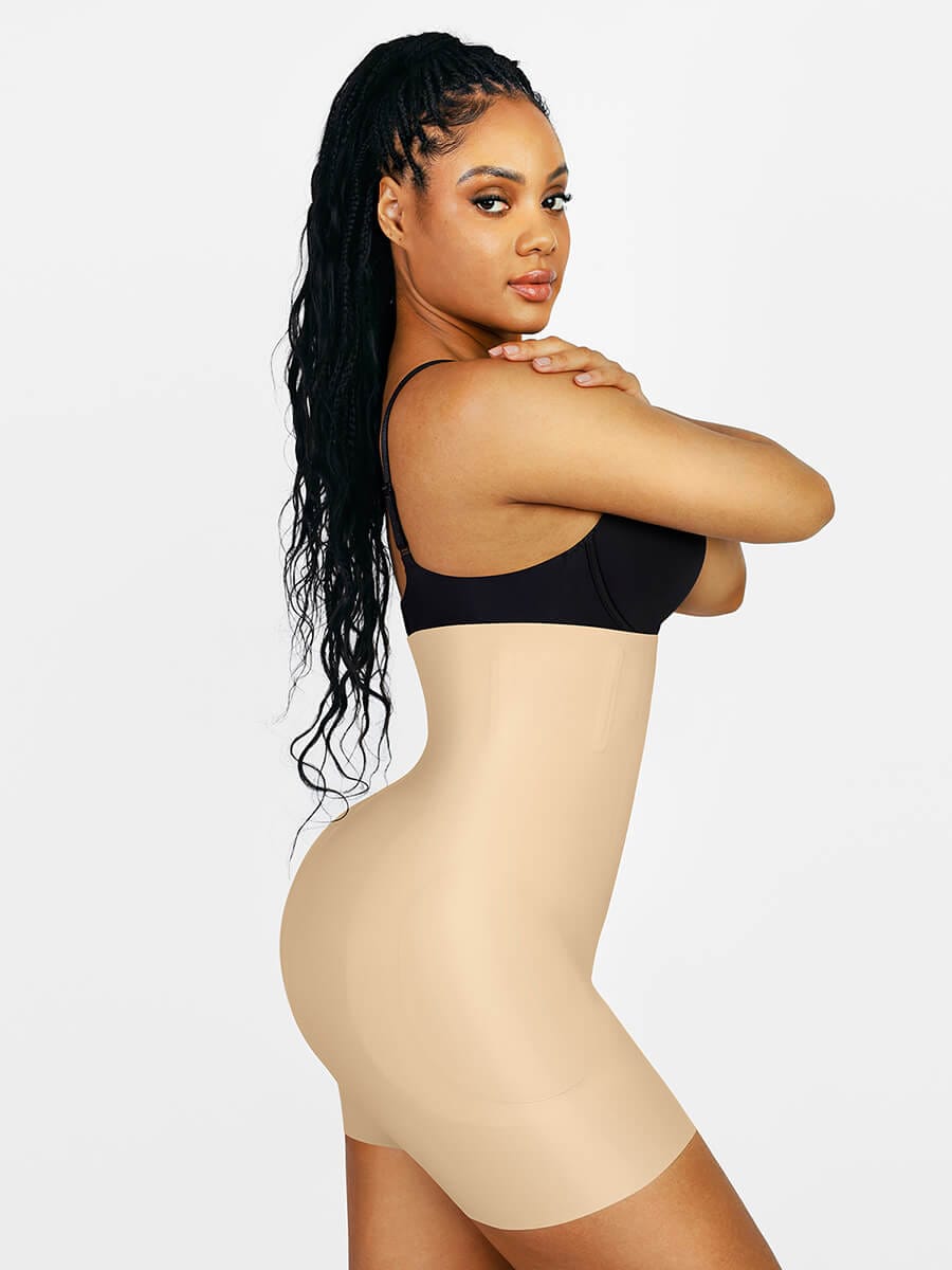 Women's Butt-Lifting Shorts – High-Waisted Air Slim with Removable Hip Pads