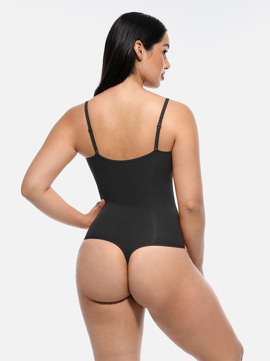 Women's Seamless Bodysuit – Sculpting Covered-Bust Jumpsuit Thong Shapewear