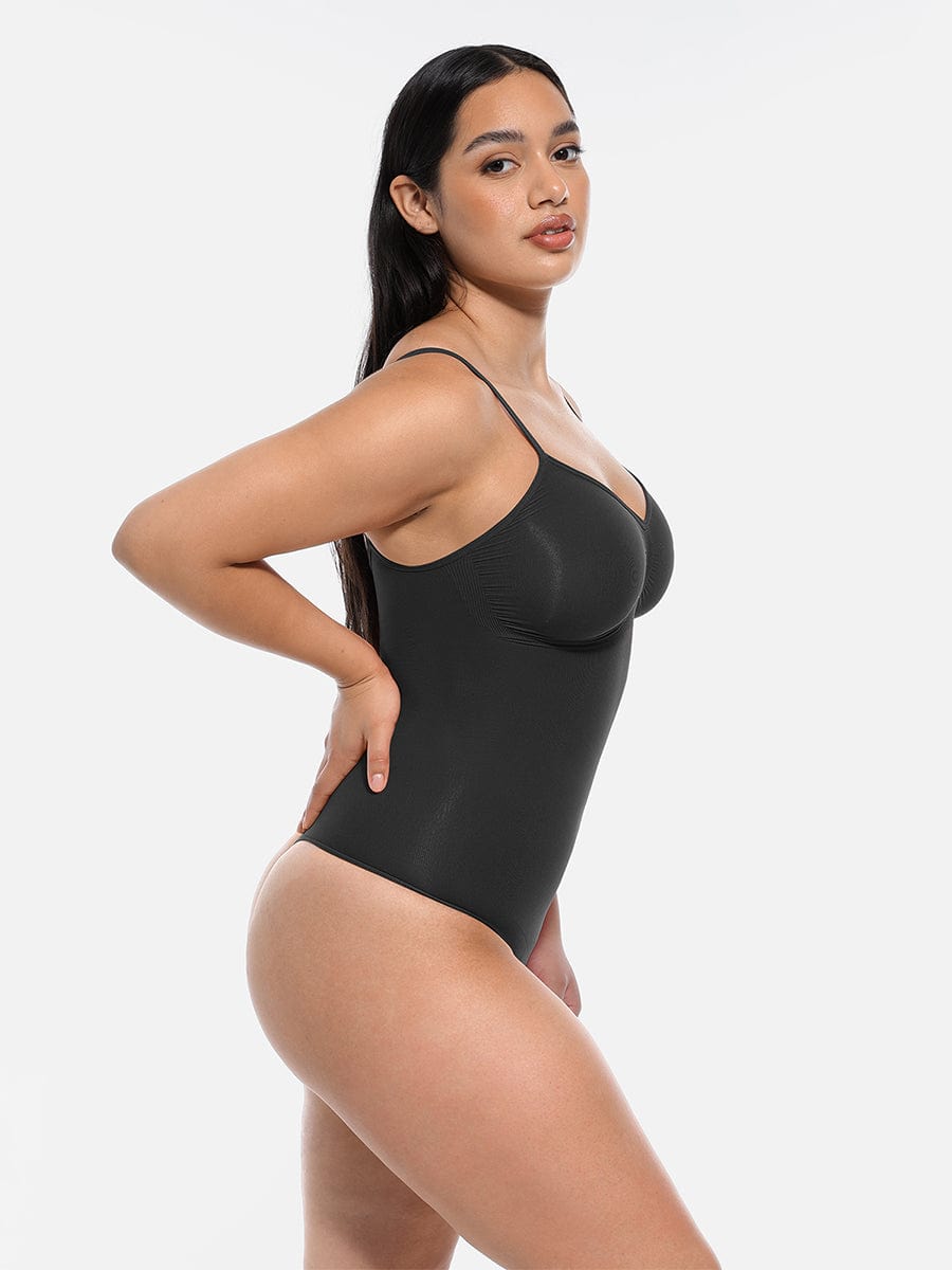 Women's Seamless Bodysuit – Sculpting Covered-Bust Jumpsuit Thong Shapewear