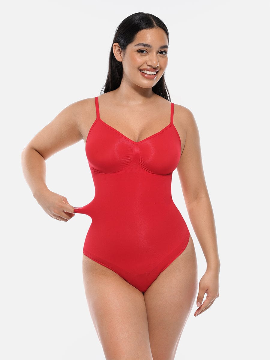 Women's Seamless Bodysuit – Sculpting Covered-Bust Jumpsuit Thong Shapewear