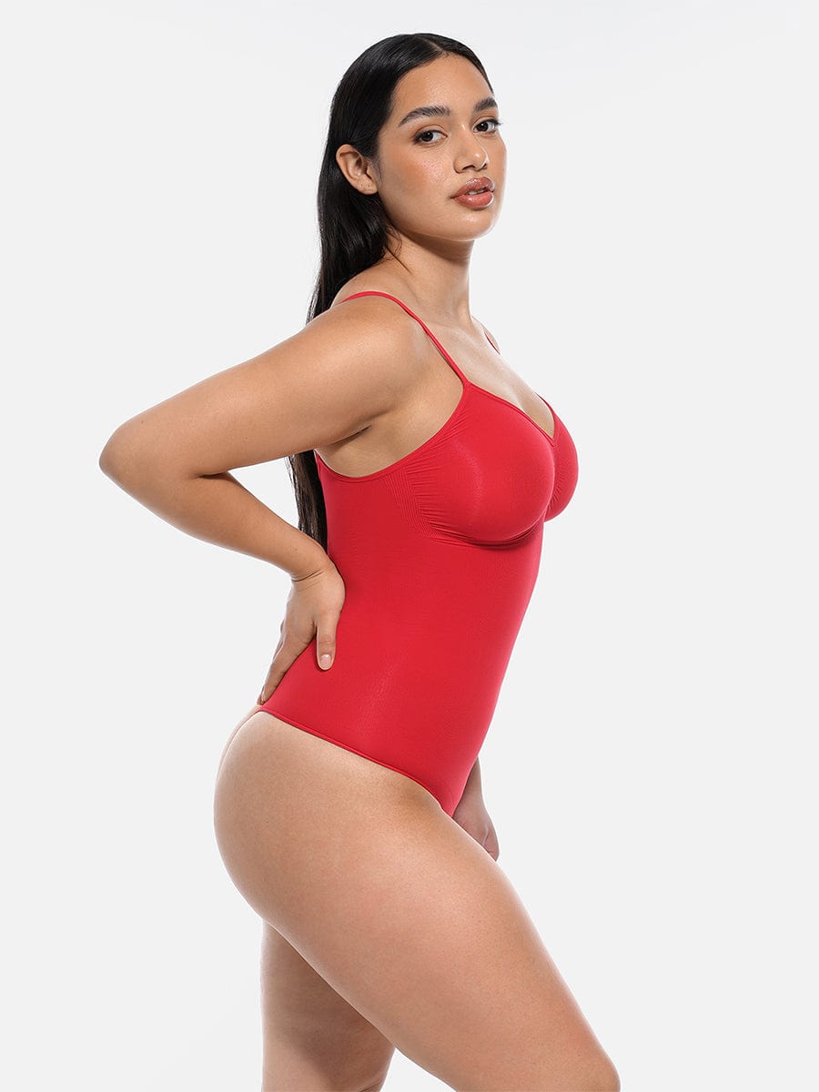 Women's Seamless Bodysuit – Sculpting Covered-Bust Jumpsuit Thong Shapewear