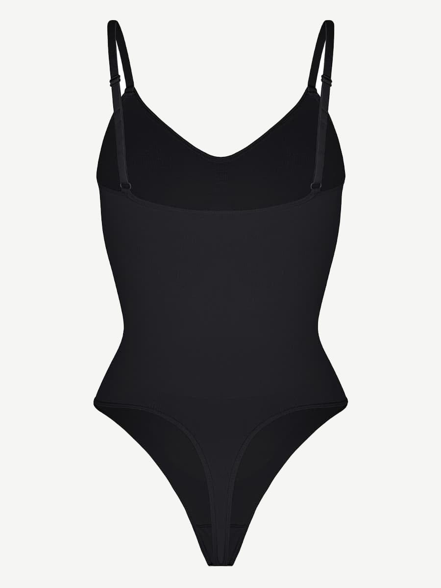 Women's Seamless Bodysuit – Sculpting Covered-Bust Jumpsuit Thong Shapewear