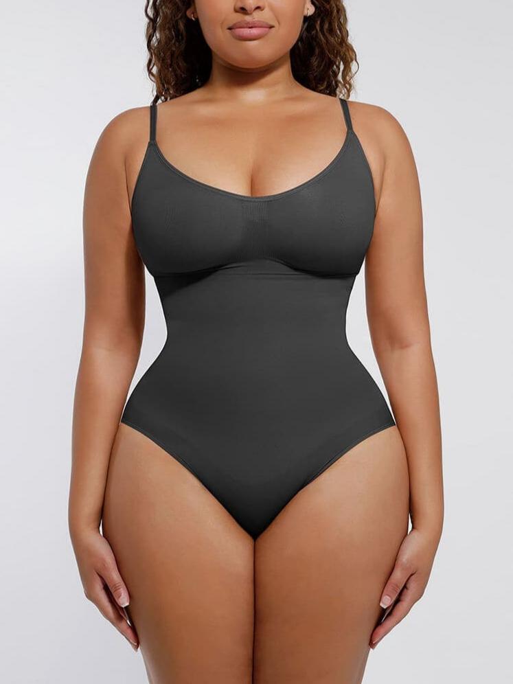 Women's Seamless Bodysuit – Sculpting Covered-Bust Jumpsuit Thong Shapewear