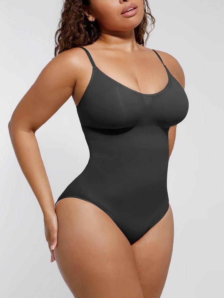 Women's Seamless Bodysuit – Sculpting Covered-Bust Jumpsuit Thong Shapewear