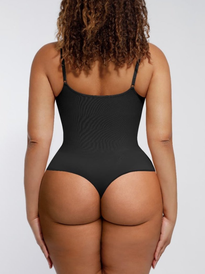 Women's Seamless Bodysuit – Sculpting Covered-Bust Jumpsuit Thong Shapewear