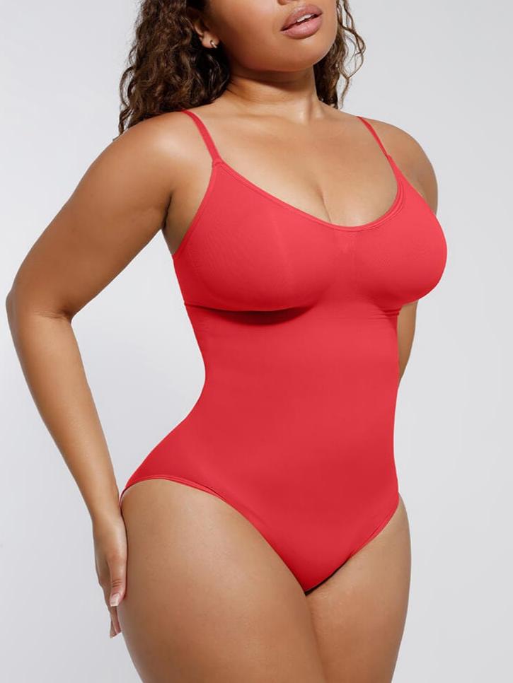 Women's Seamless Bodysuit – Sculpting Covered-Bust Jumpsuit Thong Shapewear