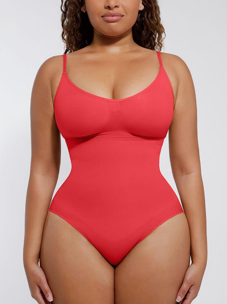 Women's Seamless Bodysuit – Sculpting Covered-Bust Jumpsuit Thong Shapewear