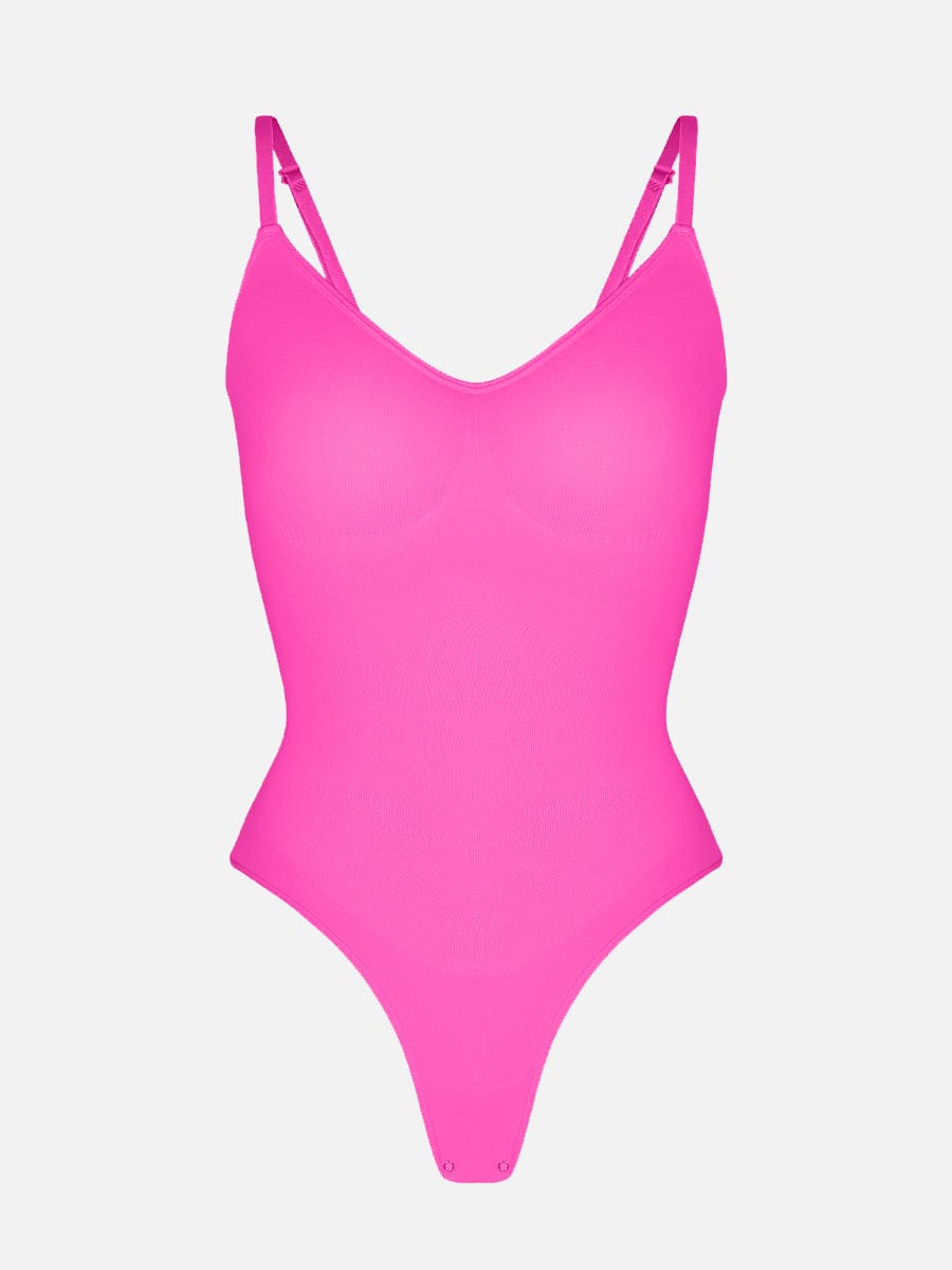 Women's Seamless Bodysuit – Sculpting Covered-Bust Jumpsuit Thong Shapewear