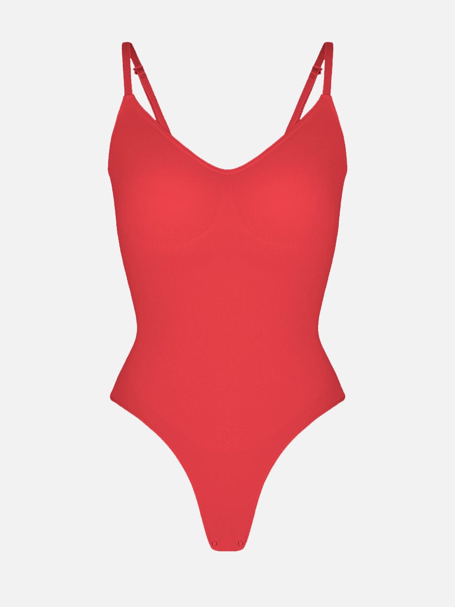 Women's Seamless Bodysuit – Sculpting Covered-Bust Jumpsuit Thong Shapewear