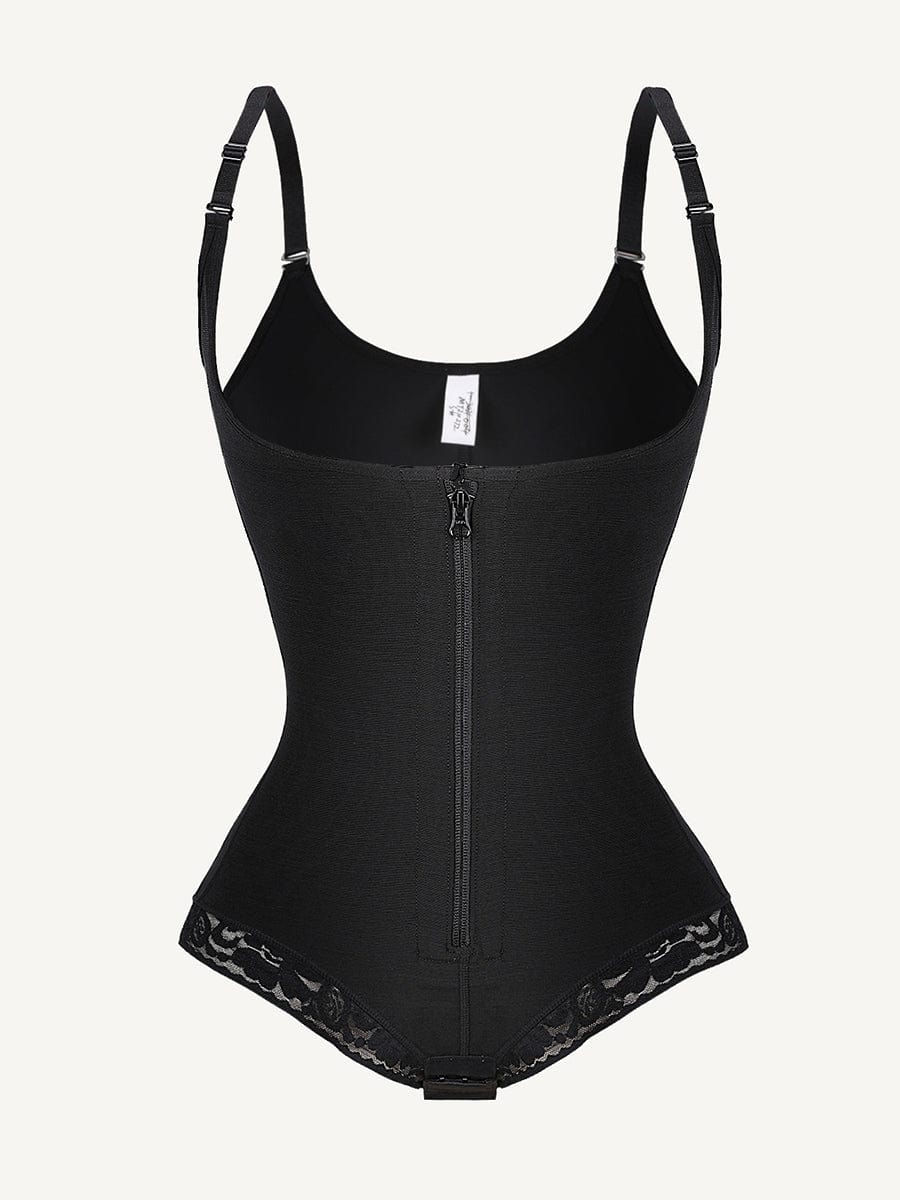 Women's Shapewear – U-Bust Lifting Front-Zipper Lace Bodysuit