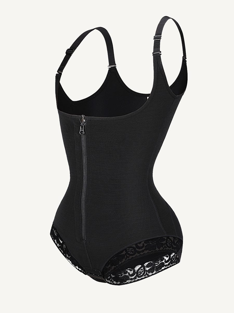 Women's Shapewear – U-Bust Lifting Front-Zipper Lace Bodysuit