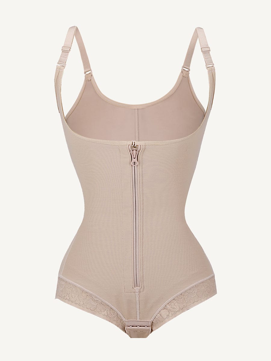 Women's Shapewear – U-Bust Lifting Front-Zipper Lace Bodysuit