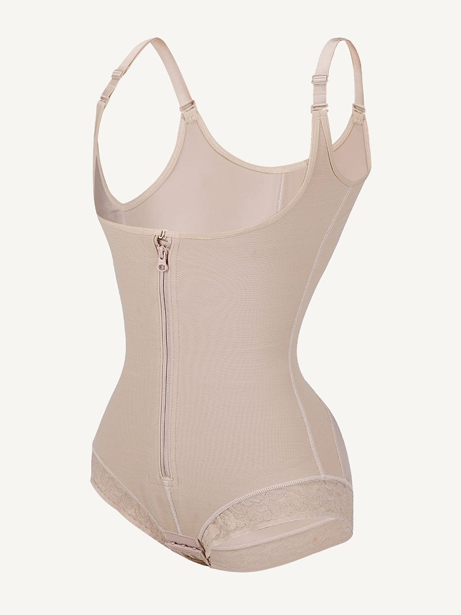 Women's Shapewear – U-Bust Lifting Front-Zipper Lace Bodysuit
