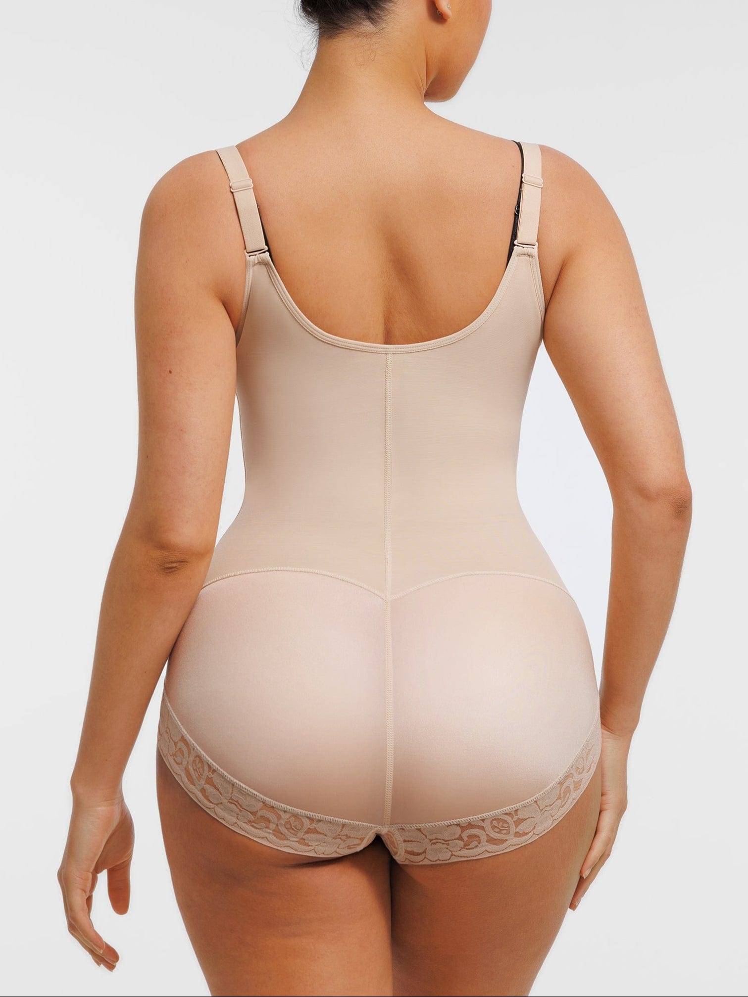 Women's Shapewear – U-Bust Lifting Front-Zipper Lace Bodysuit
